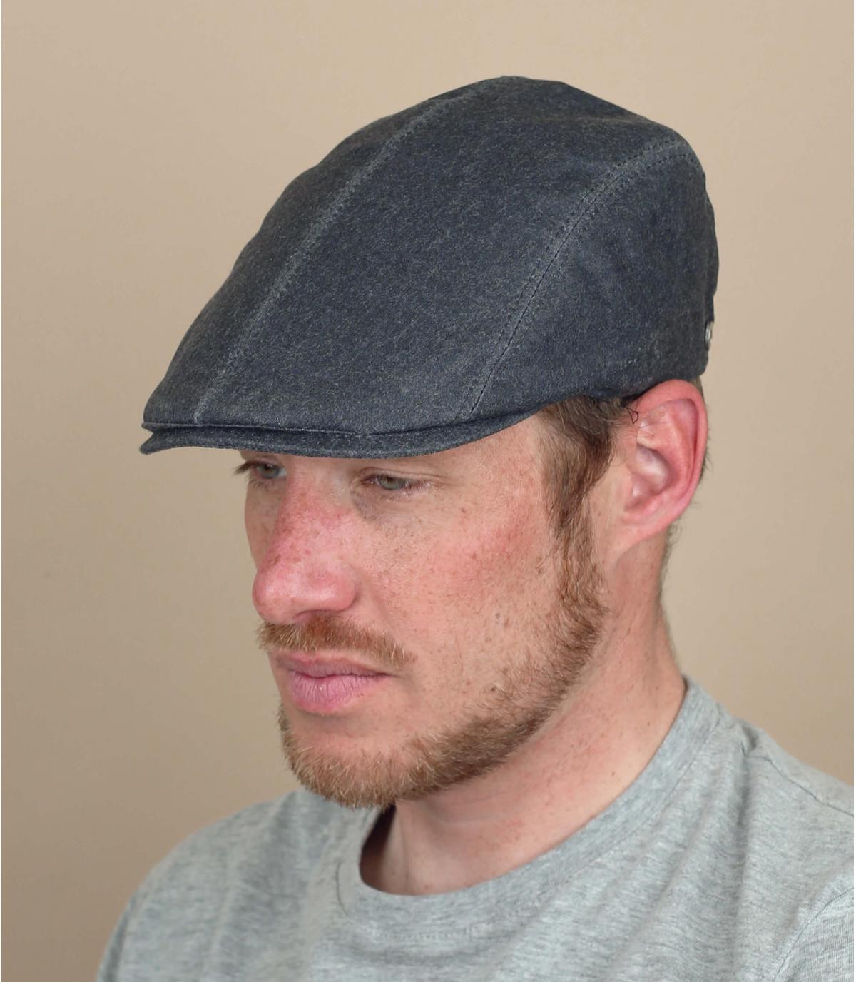 Grey waterproof flat cap Augustin grey